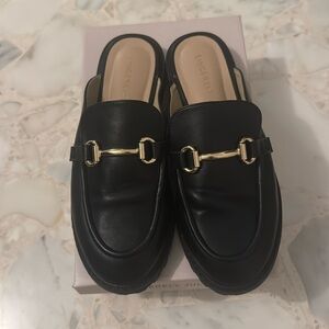 Sincerely Jules Black Loafer Slides 7.5